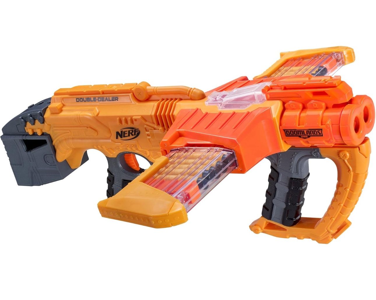 Nerf Doomlands Blaster Double Dealer Toy Gun with Dart Clips included