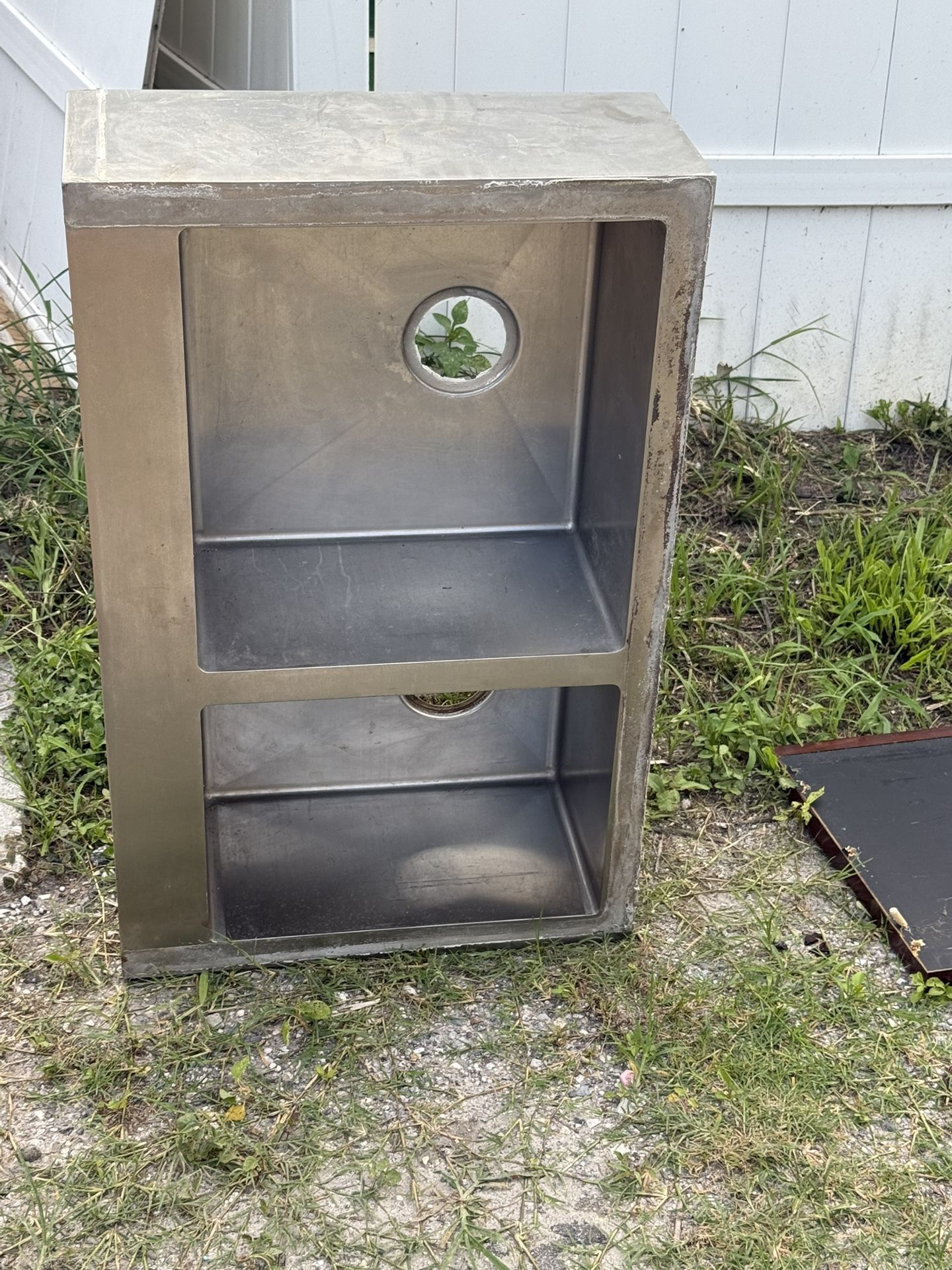 Double Steel Sink Comes With Swan Neck Faucet