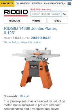 Ridgid Planer Jointer 01