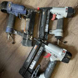 3 Finish Nail Guns 