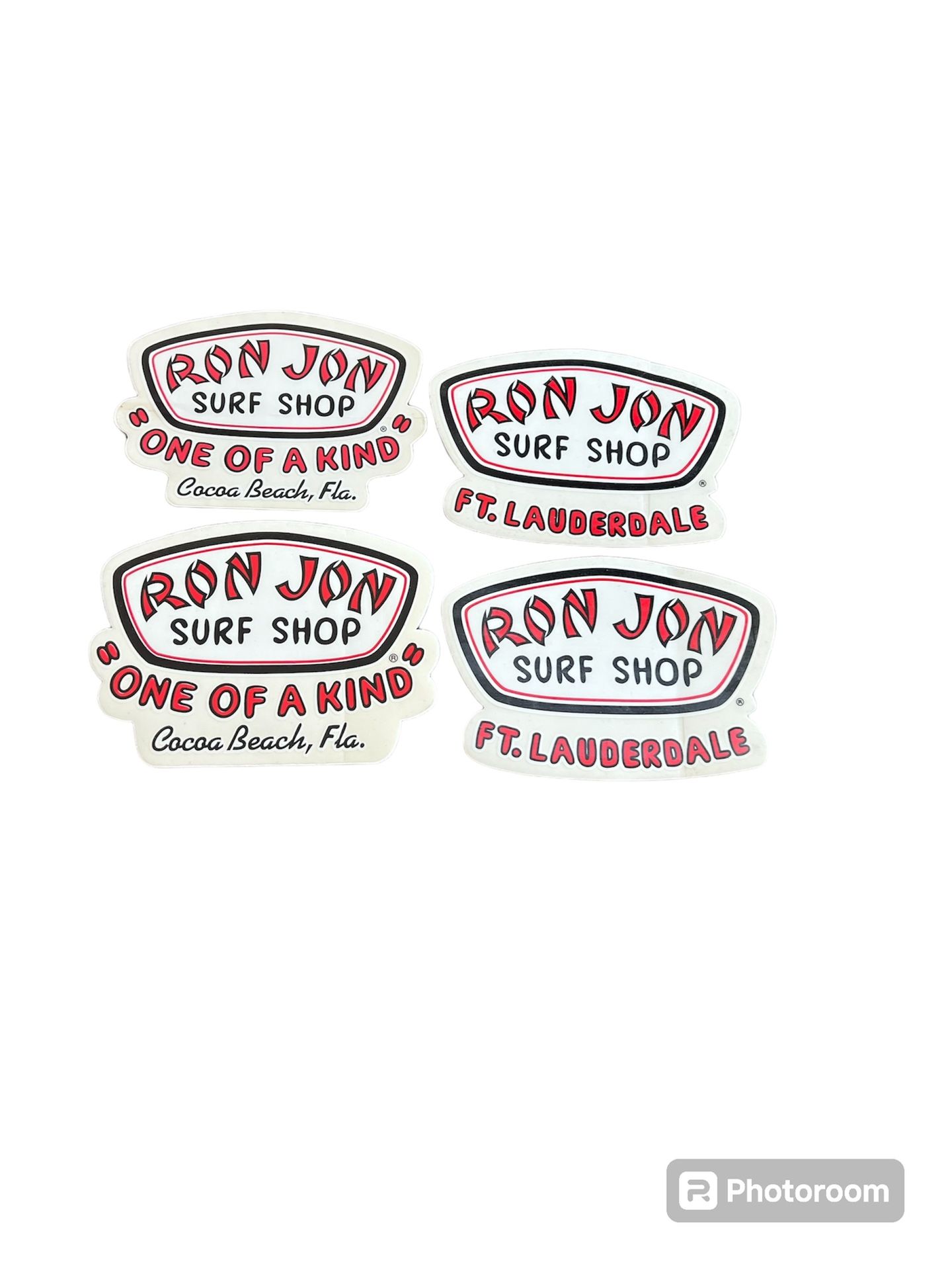 4 Vintage Ron Jon Surfboard Stickers