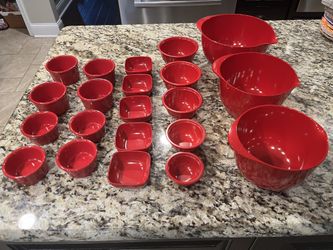 21 Piece Mixing Bowls, Dipping Cups & Ramekins 