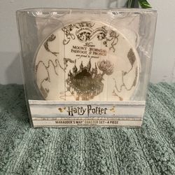 Happy Potter Marauder Map Coaster Set - 4 Pieces