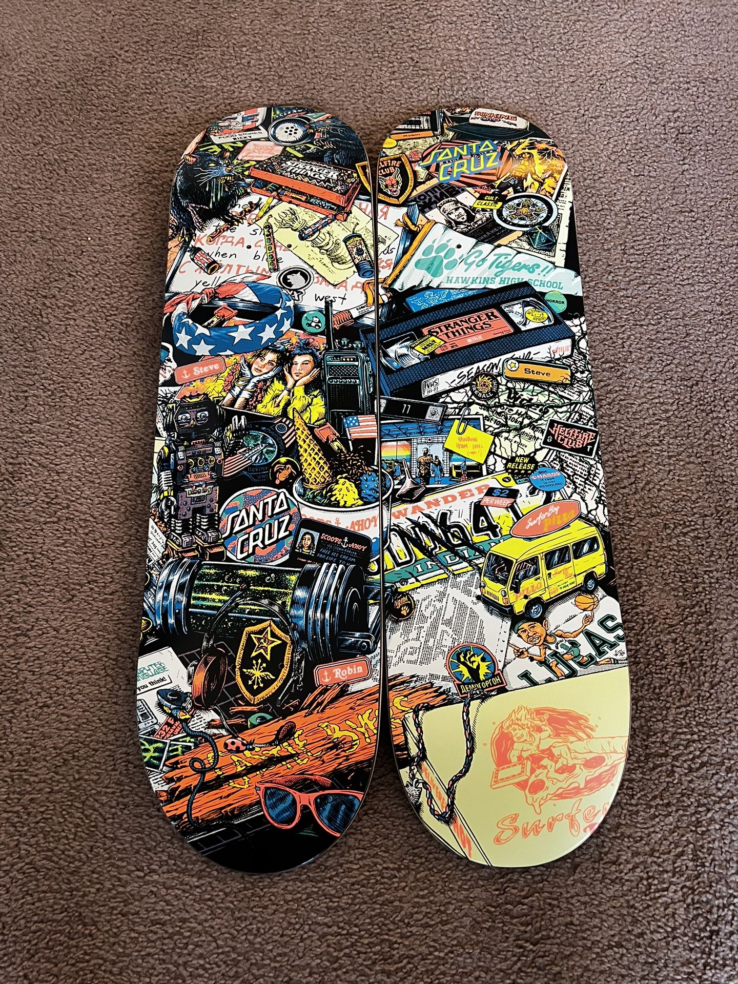 Stranger Things x Santa Cruz skate deck set