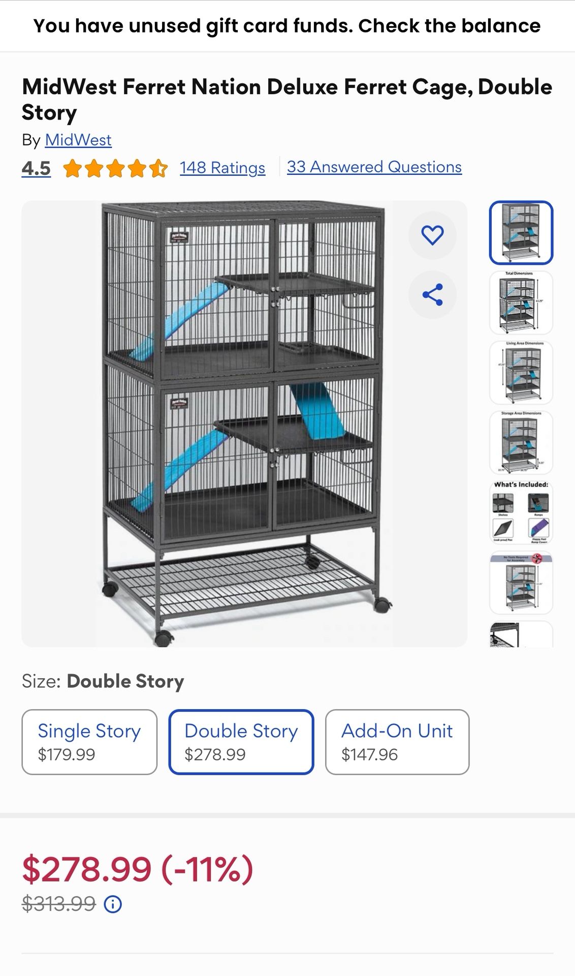 Critter Nation Double Story Cage And Cage Cover