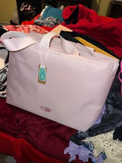 BAGSMART Halo 25L 15.6" Laptop Work ... Pink, With wallet and meal bag
