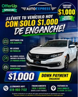 Especial de $1000 de enganche!!!