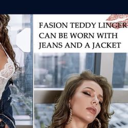 Sexy Lace Lingerie Halter V-neck Women's Teddies Transparent Floral