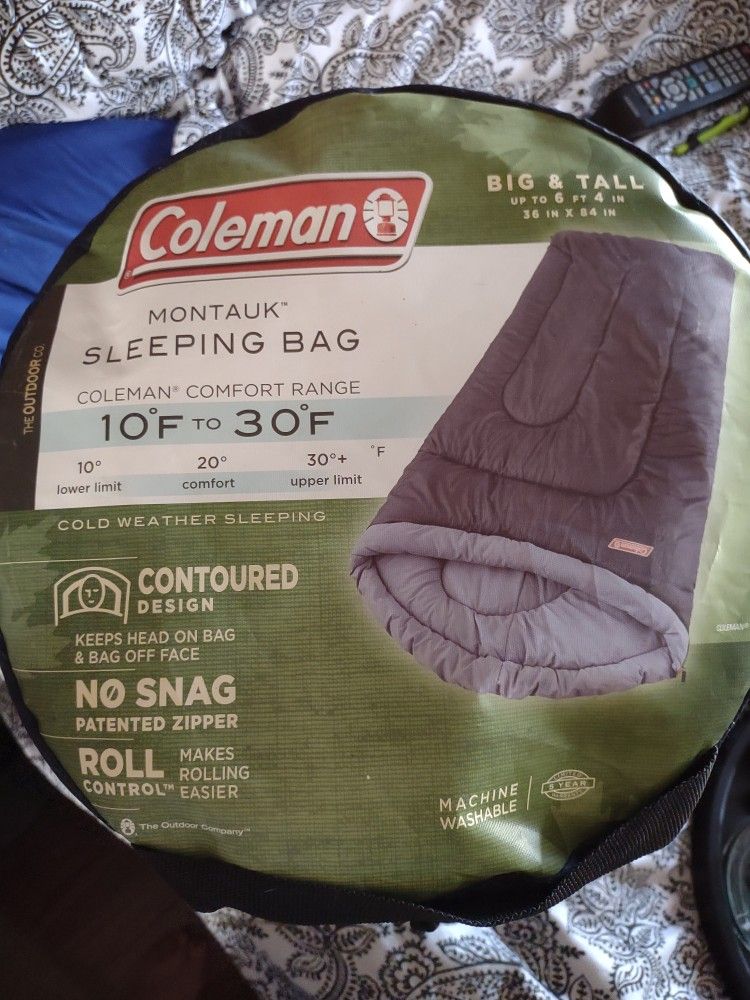 Coleman Big & Tall Montauk Sleeping Bag 10°F To 30°F