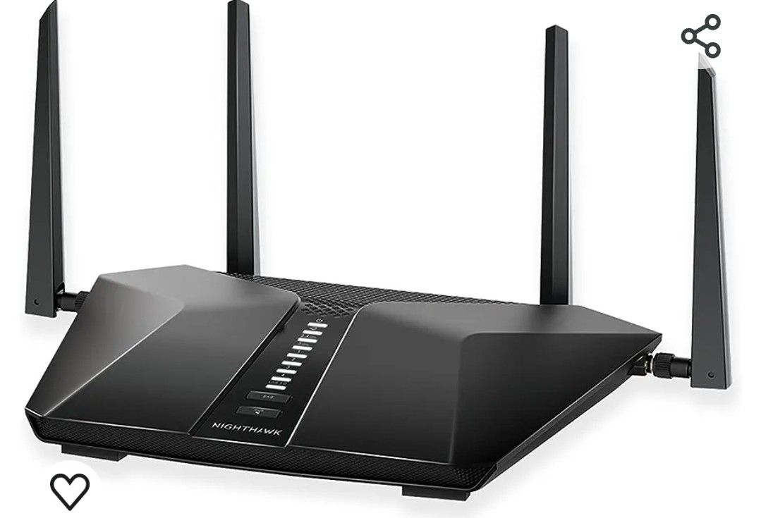 NETGEAR Nighthawk 6-Stream AX5400 WiFi 6 Router (RAX50) - AX5400 Dual Band Wireless Speed (Up to 5.4 Gbps) | 2,500 sq. ft. Coverage

