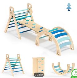 Wooden Pikler Triangle Climbing Set for Toddlers