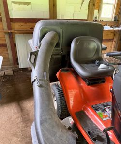 Bagger triple for riding mower