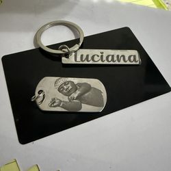 Custom Engraved Stainless Steel Keychain 