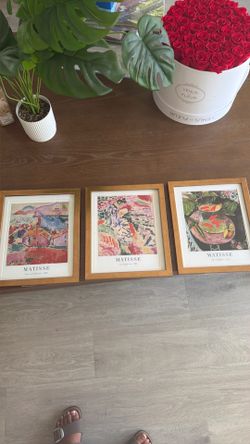 Set of 3 Henri Matisse Framed Art Prints - MUST GO TODAY - MOVING