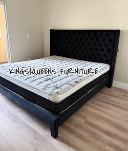 New king bed frame with mattress