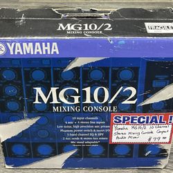 Yamaha MG10/2 10 Channel Stereo Mixing Consoles Compact Audio Mixer 