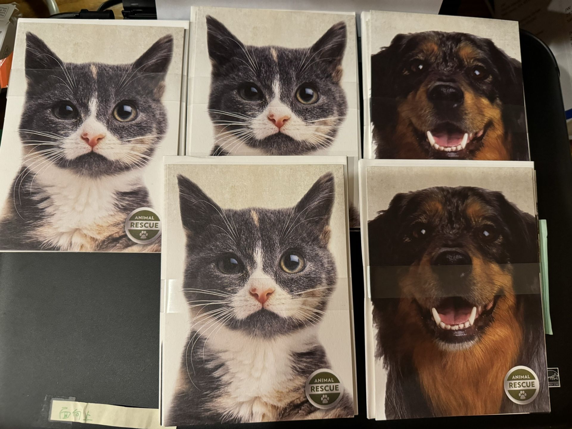 Animal Rescue Blank Card - 3 Set Of Cat And 2 Set Of Dog - Total 25 Cards - New