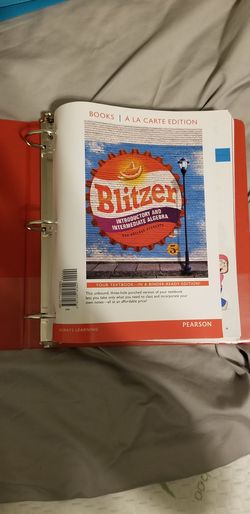 Blitzer intro and intermediate algebra