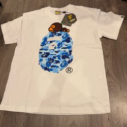 BAPE Baby Milo Blue Camo Ape Head T-Shirt