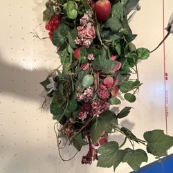 Decorative Artificial Fruit And Flower Swag
