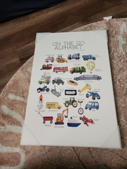 Alphabet On the Go Wooden Decor Frame