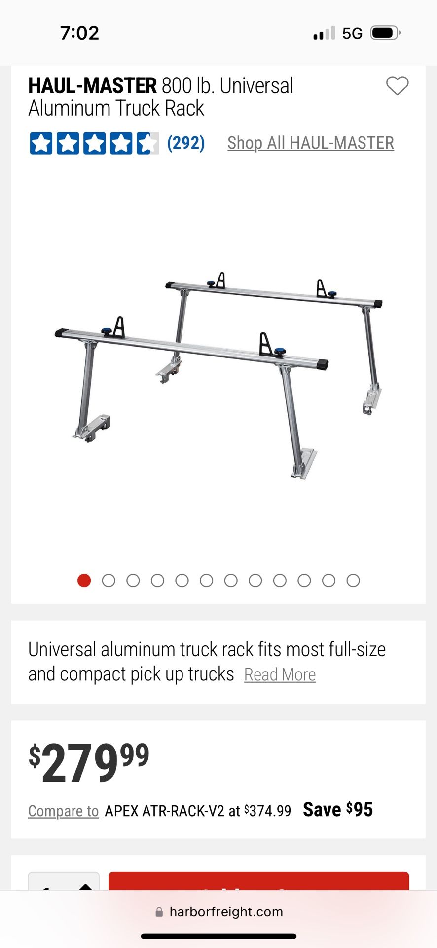 Aluminun Bed Rack