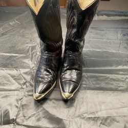 Black Lizard Cowboy Boots 