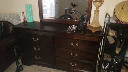 Dresser and mirror