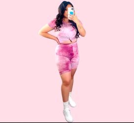 Pink Tie Dye Set