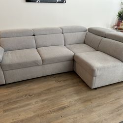 Sectional L-Shaped Couch w/ Pull Out Sleeper 🔥