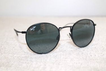 Maui Jim Sunglasses NAUTILUS 544-2M Black Titanium Frame / Black POLARIZED Lens