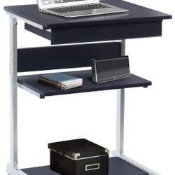 Metal Laptop Desk With wheels And Shelves