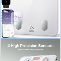 FITINDEX Smart Scale for Body Weight, FSA&HSA Eligible, Scale with BMI, Body Fat, Muscle Mass, Bluetooth,13 Body Composition Analyzer, Sync APP, Digit