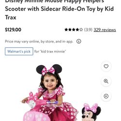 Minnie mouse happy helpers cheap scooter with sidecar