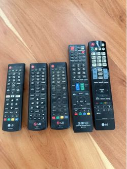 LG TV Remote Control Lot – 5 Remotes OEM & Universal
