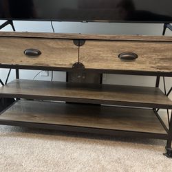 TV Stand Wood And Metal 