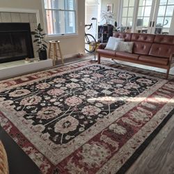 Large Wool Area Rug 9.5' X 12.5'