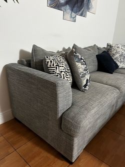 Gray Fabric Sectional Sofa