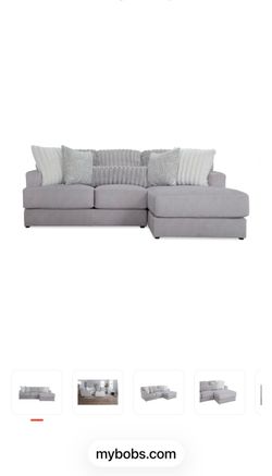 Gray right arm sectional