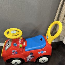 My First Activity Ride-On with Lights, Sounds, Steering Wheel, Toddler Push Car 