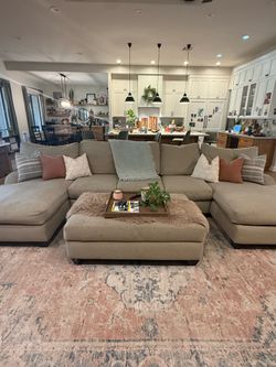 Living Spaces Greige Sectional