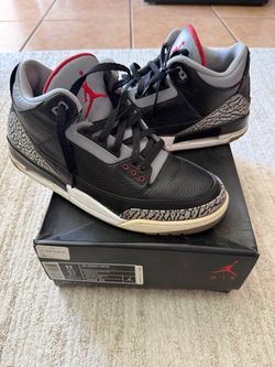 Authentic Nike air jordan retro 3 black cement men’s size 11, not Travis Scott, supreme, Union, DB, BIN, Kobe