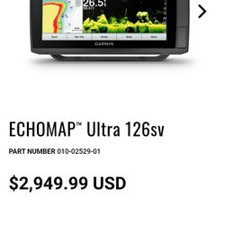 Garmin Ecomap Fish Finder  126sv