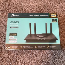 TP Link AX3000 / 2.5 G Wireless Router (Brand New)