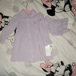 Toddler Girl's Ralph Lauren  Polo Dress-Brand New with tags (12 months)