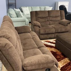 Tulen Chocolate Reclining Living Room Set