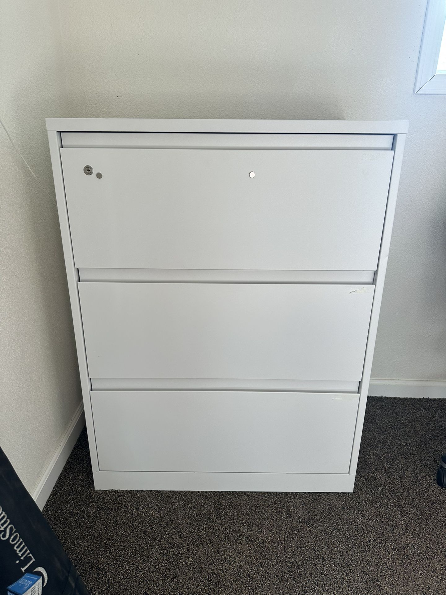 Large White Filing Cabinet 