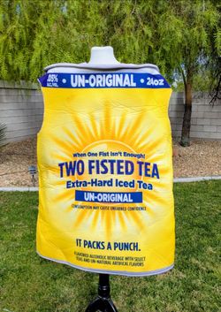 Spiked Tea Two Fisted Tea 3D Adult Foam Humor/Funny MARKED Costume One-Size GUC