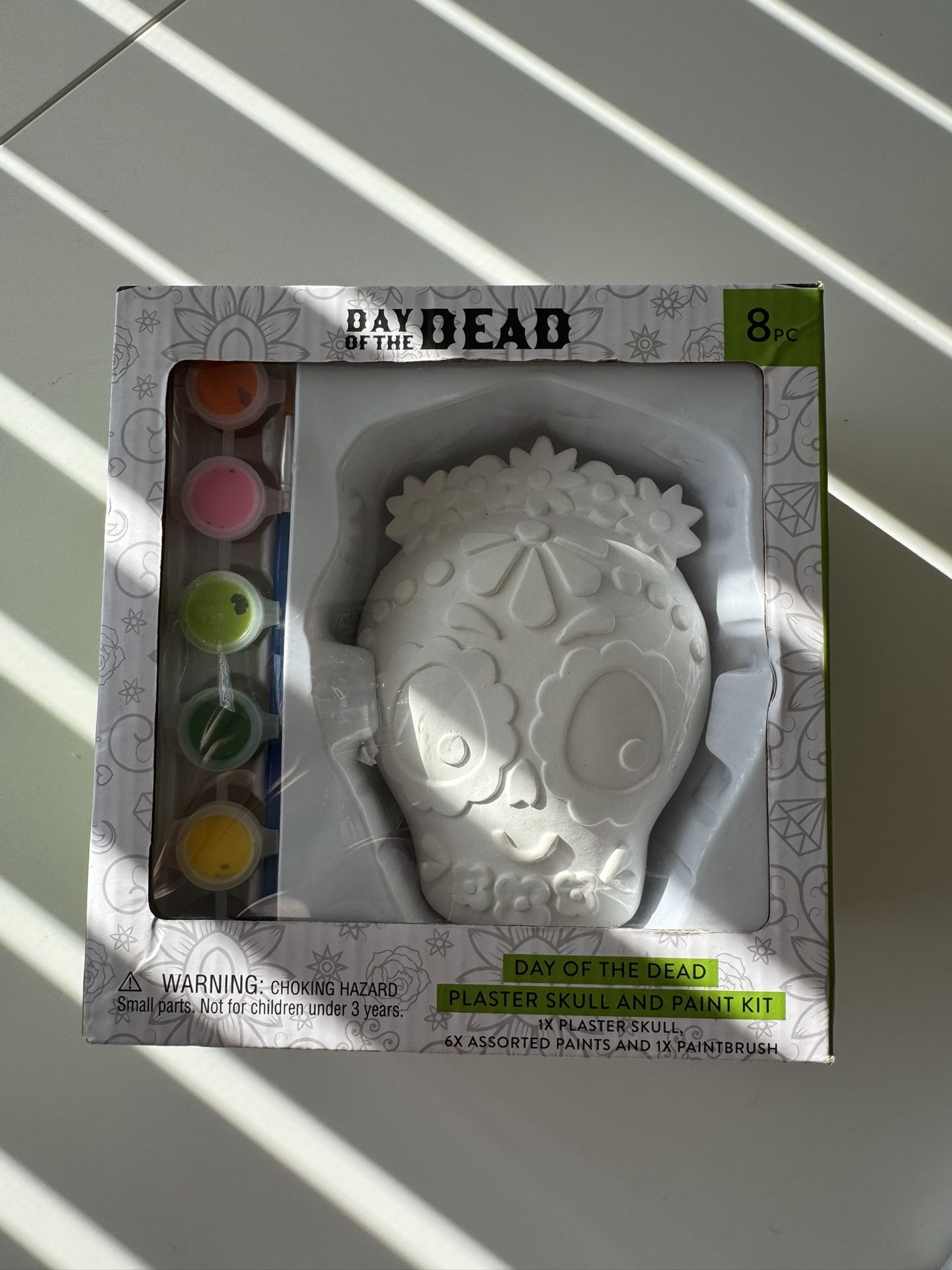 Day of the dead plaster skull & Paint kit