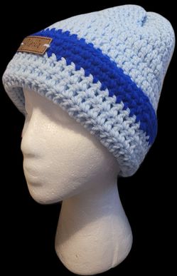 Blue on blue hat